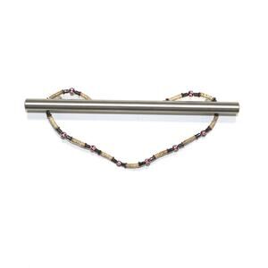 Bead and Yarn Wrap Choker Necklace